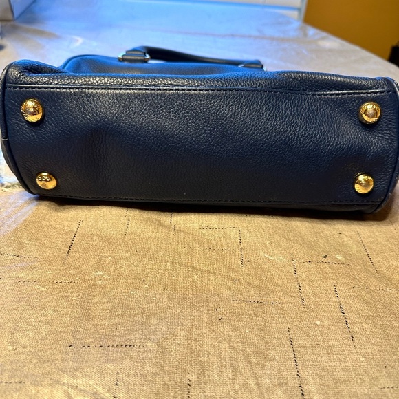 Michael Kors Blue and Gold Satchel with Tassel Detail - Picture 3 of 4